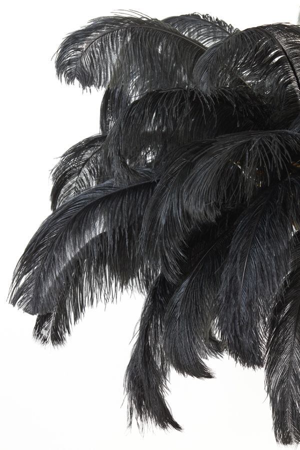 Lampa Feather pióra czarna sufitowa 80 cm
