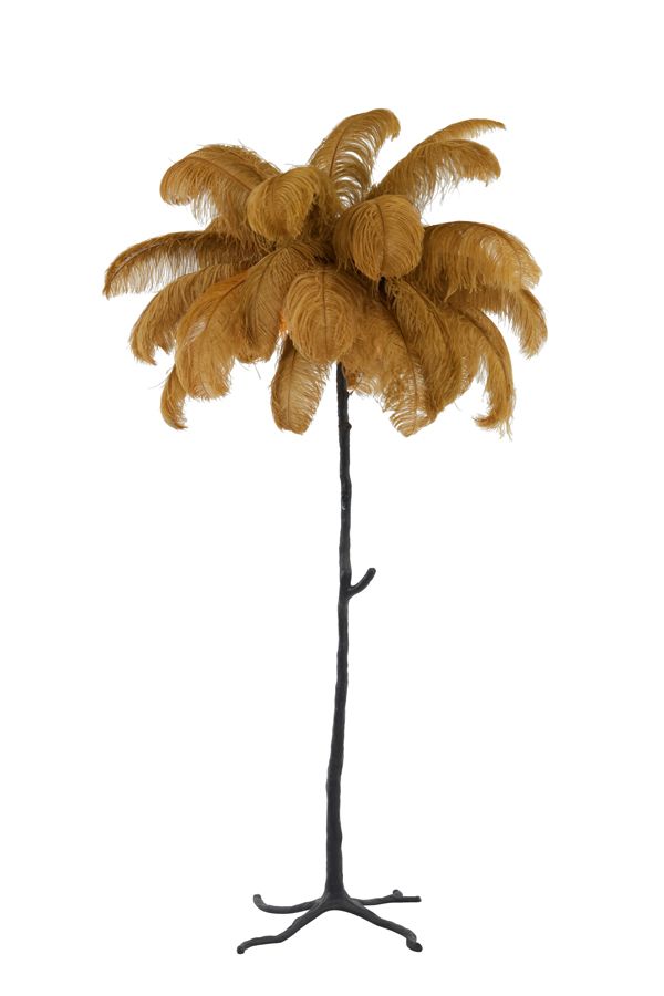 Lampa Feather pióra karmelowa podłogowa 180 cm