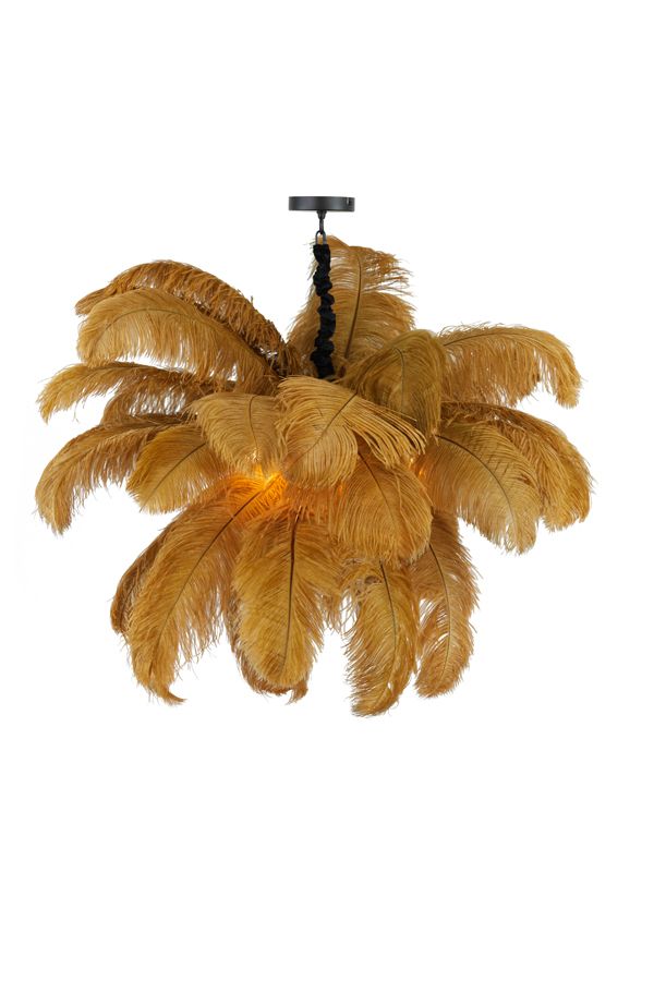 Lampa Feather pióra karmelowa sufitowa 80 cm