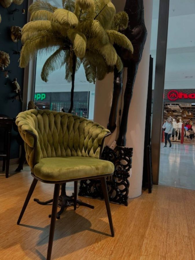 Lampa Feather pióra zielona podłogowa 180 cm - Light & Living