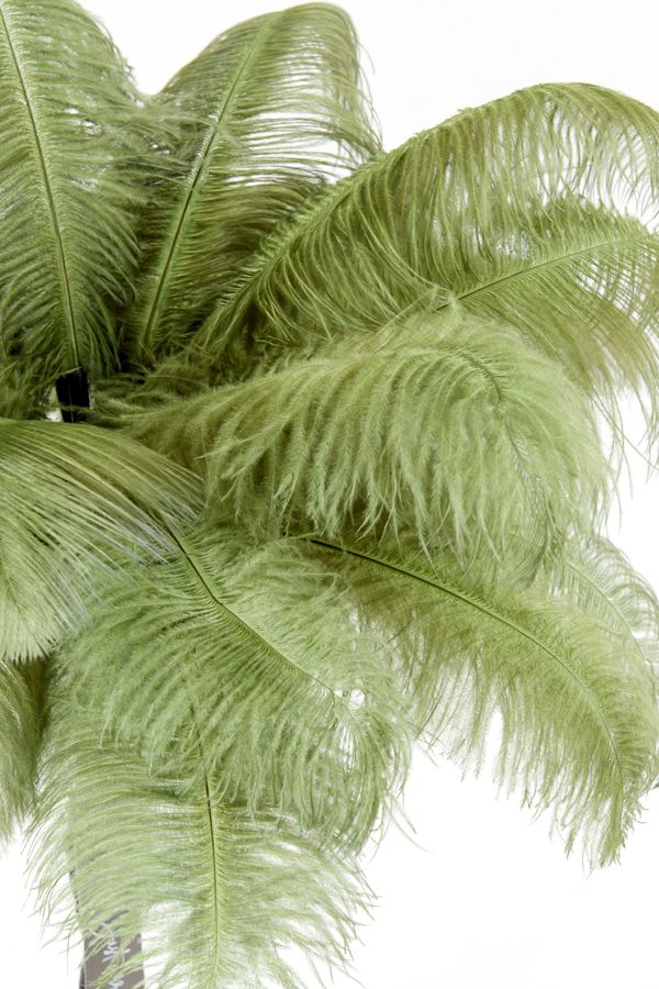 Lampa Feather pióra zielona stołowa 68 cm
