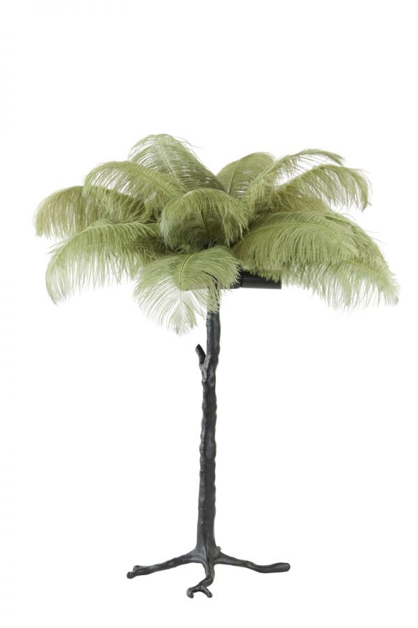 Lampa Feather pióra zielona stołowa 68 cm
