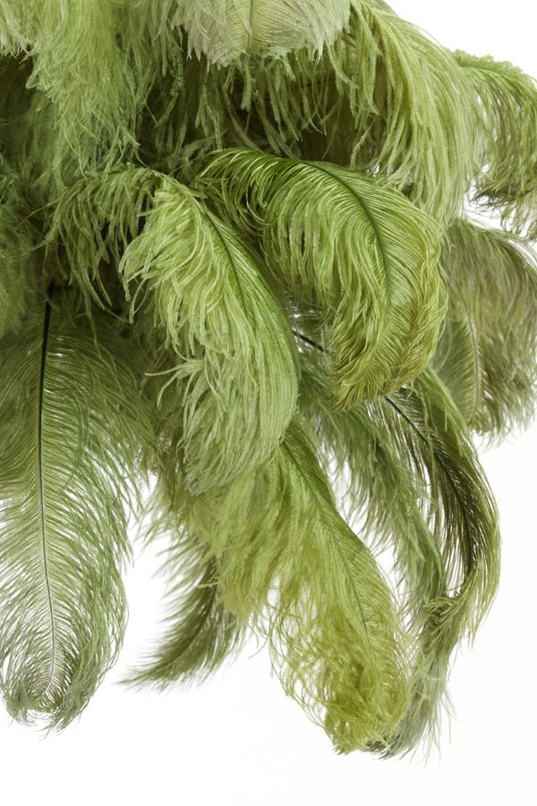 Lampa Feather pióra zielona sufitowa 80 cm