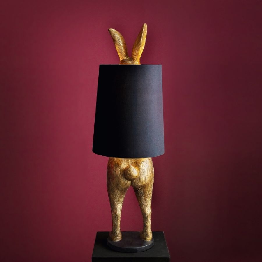 Lampa Hiding Bunny czarna 115 cm