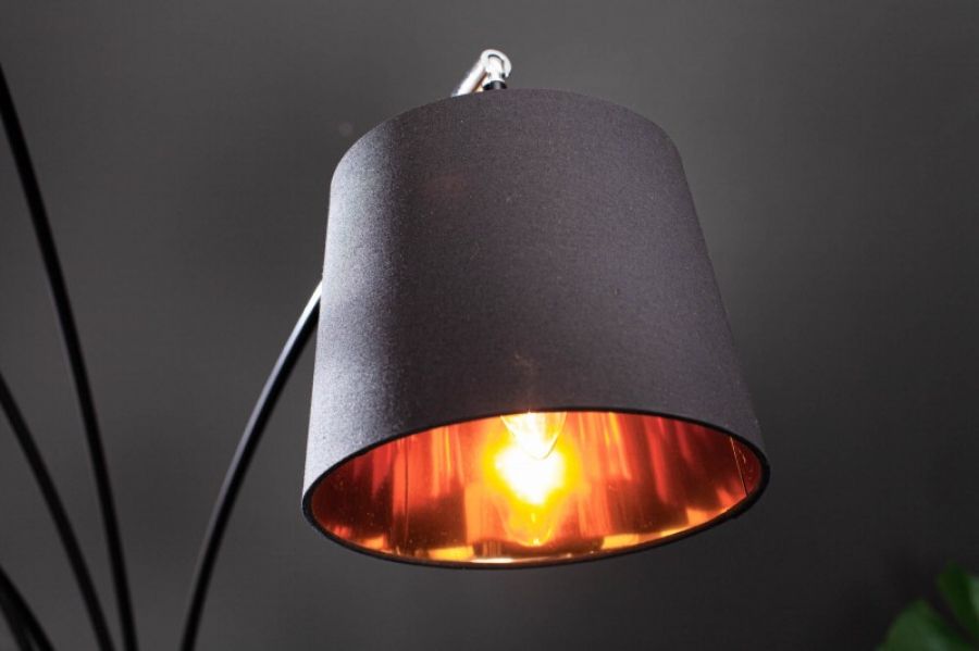 Lampa Levels podłogowa 178 cm czarno-złota  - Invicta Interior