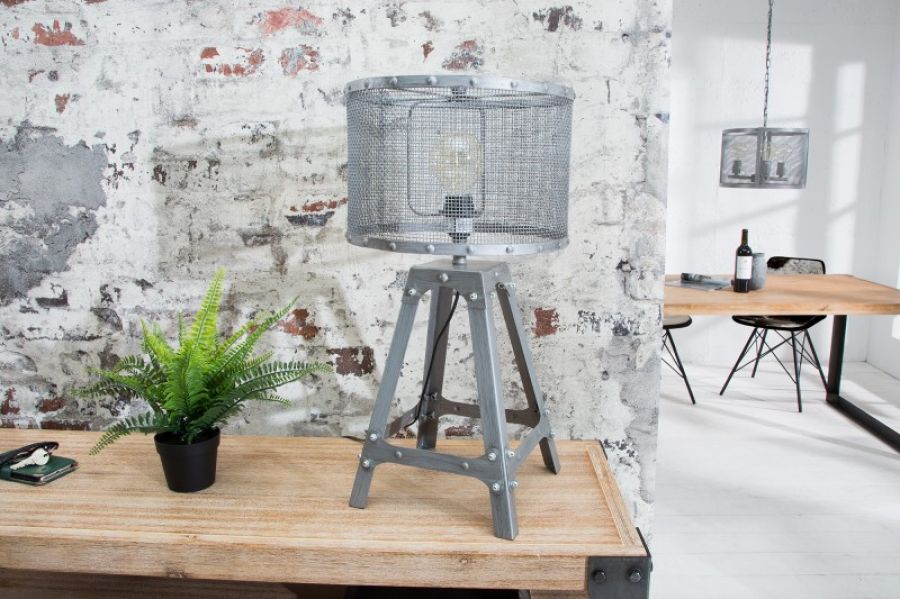 Lampa Loft szara stołowa  - Invicta Interior