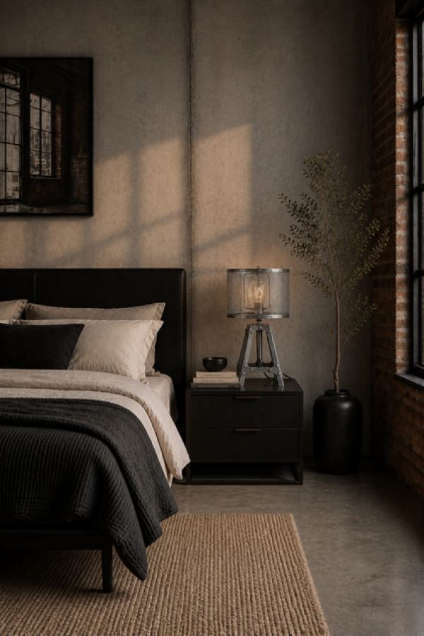 Lampa Loft szara stołowa  - Invicta Interior