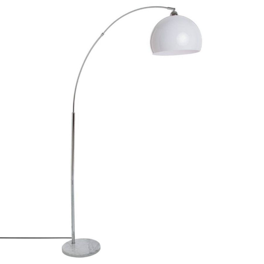 Lampa łukowa podłogowa Marble biała - Atmosphera