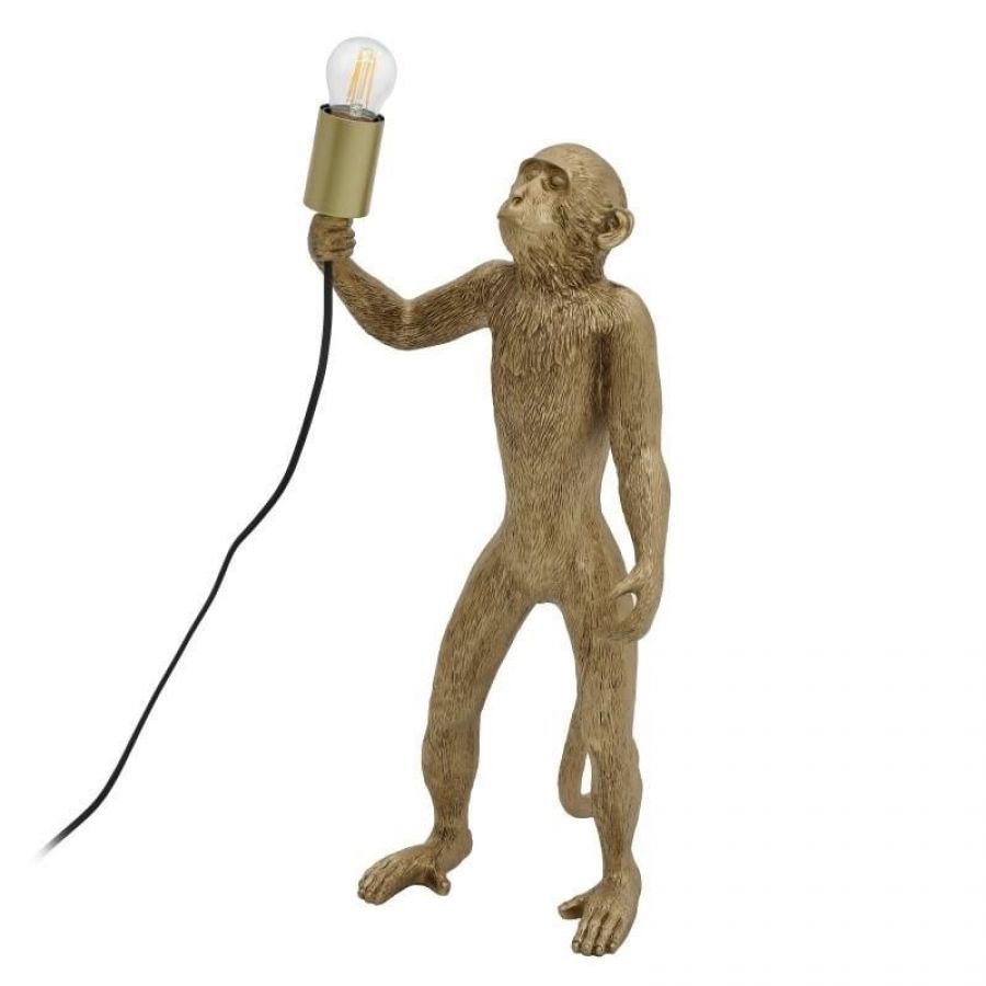 Lampa Monkey stołowa złota