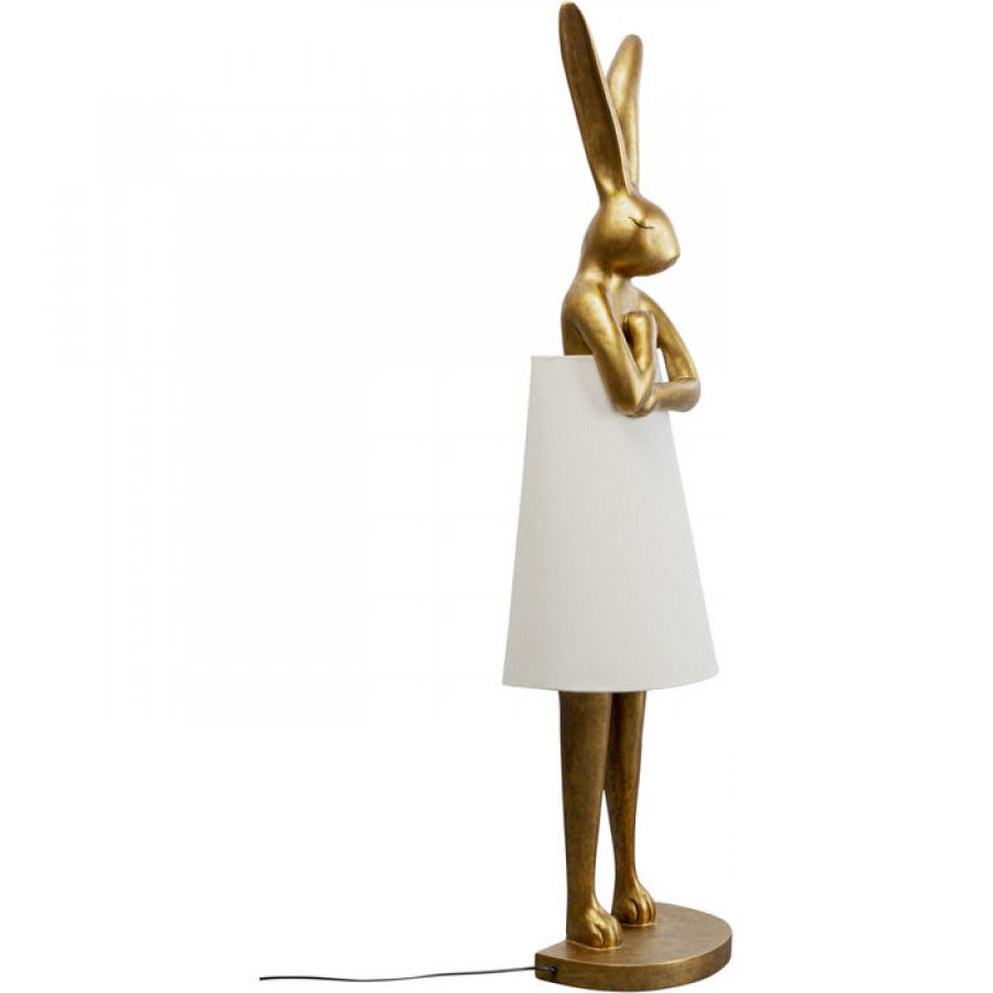 Lampa podłogowa Animal Rabbit złota biała 150 cm - Kare Design