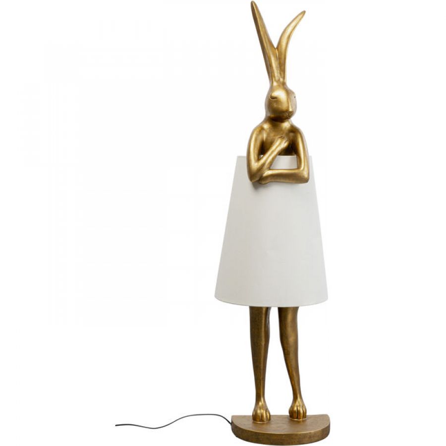 Lampa podłogowa Animal Rabbit złota biała 150 cm - Kare Design