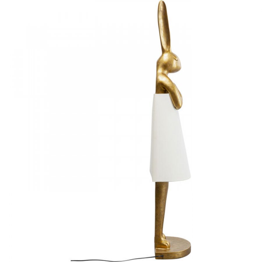 Lampa podłogowa Animal Rabbit złota biała 150 cm - Kare Design