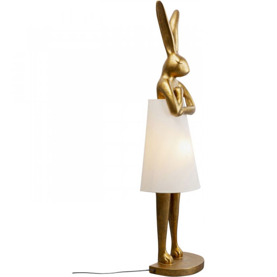 Lampa podłogowa Animal Rabbit złota biała 150 cm - Kare Design