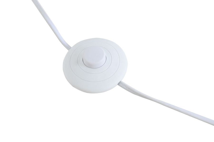 Lampa podłogowa biała z plisowanym kloszem - Item International