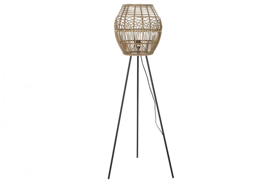 Lampa podłogowa Boho rattanowa 128 cm