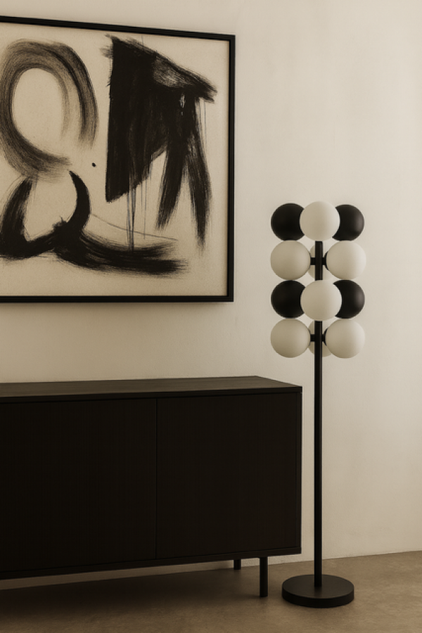 Lampa podłogowa Contrast retro kule - Item International