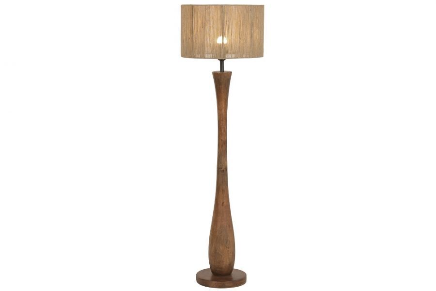Lampa podłogowa drewniana Elara