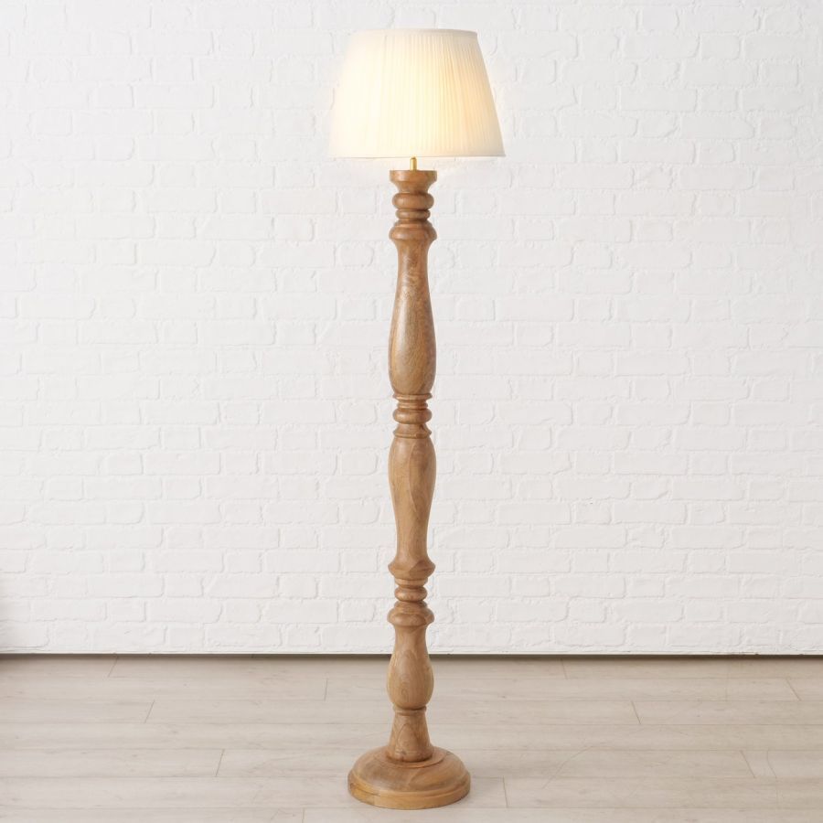 Lampa podłogowa Grand z drewna  - Boltze