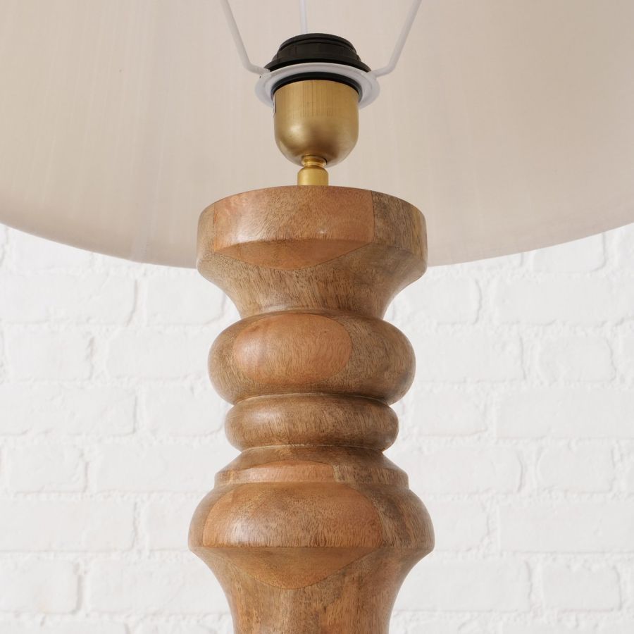 Lampa podłogowa Grand z drewna  - Boltze