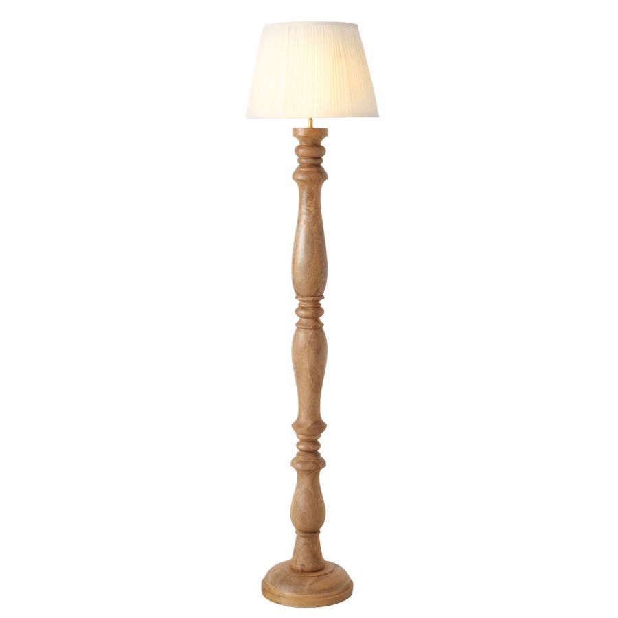Lampa podłogowa Grand z drewna  - Boltze