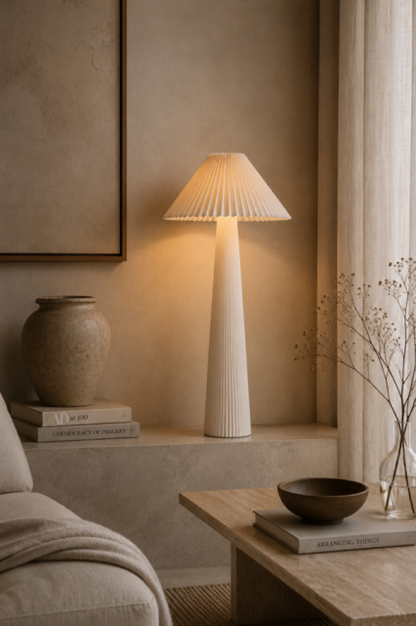 Lampa podłogowa Japandi biała - Item International