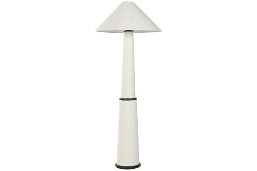 Lampa podłogowa Japandi biała boucle - Item International