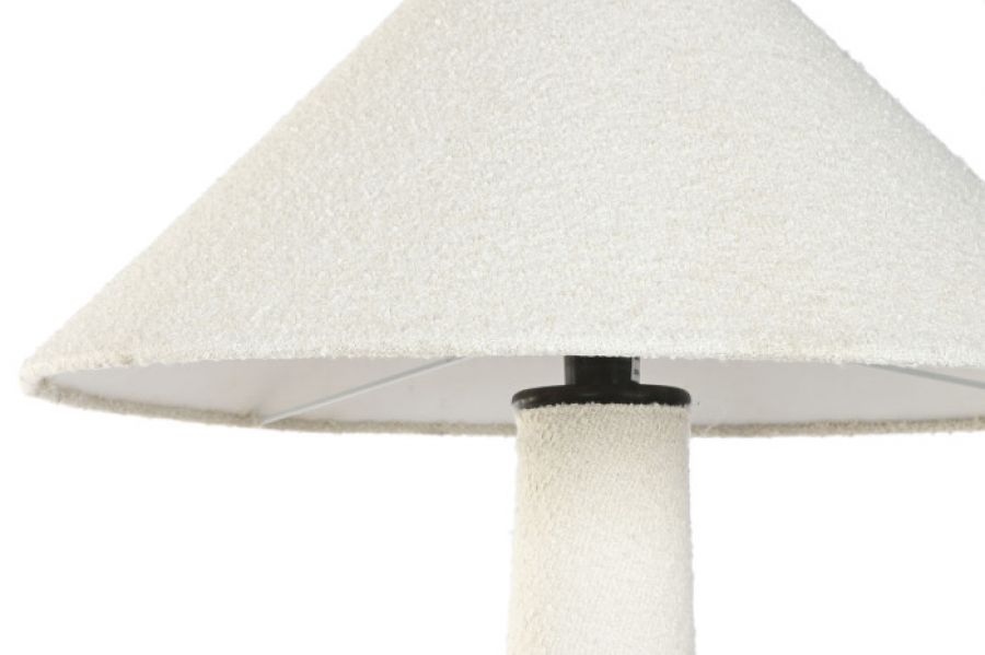 Lampa podłogowa Japandi biała boucle - Item International