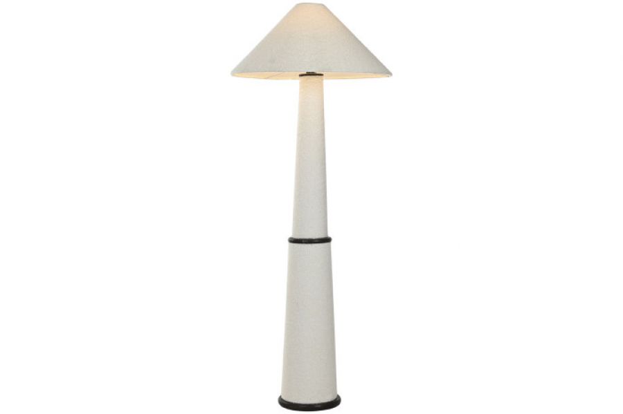 Lampa podłogowa Japandi biała boucle - Item International