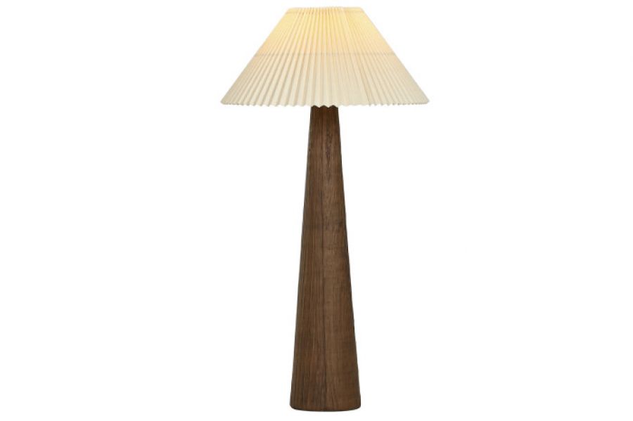 Lampa podłogowa Japandi drewniana - Item International