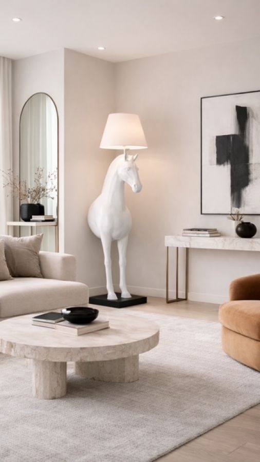 Lampa podłogowa Koń biała  - Item International