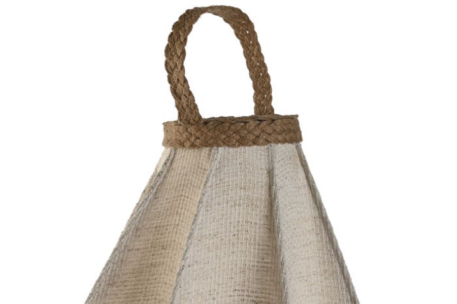 Lampa podłogowa Latarnia Boho 100 cm z lnu - Item International