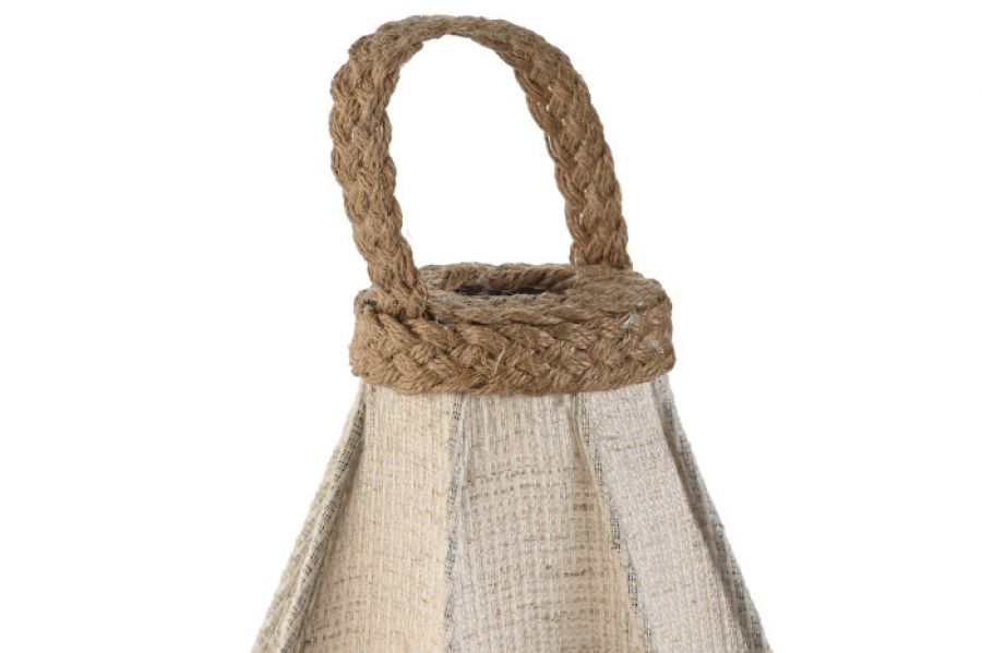 Lampa podłogowa Latarnia Boho 60 cm z lnu - Item International