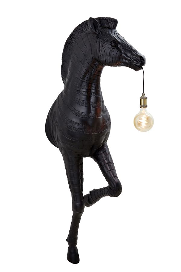 Lampa podłogowa ścienna Zebra 161 cm czarna 