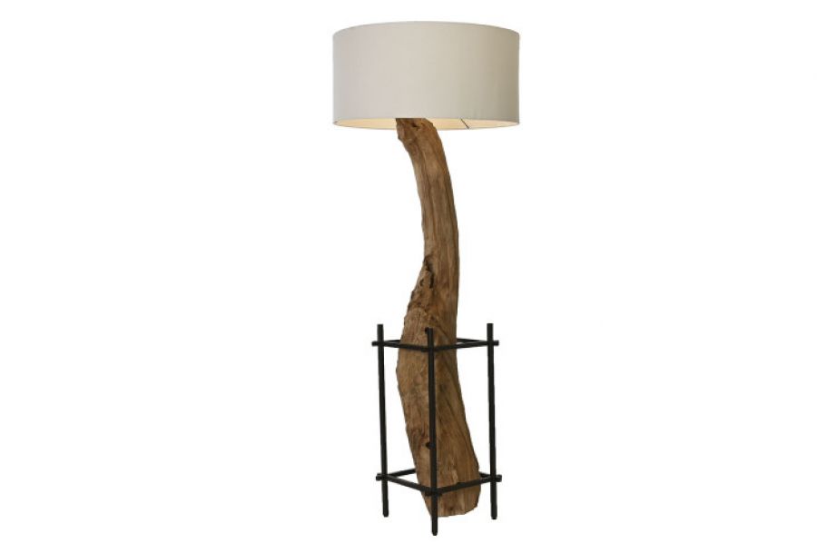 Lampa podłogowa Tree z drewna tekowego - Item International
