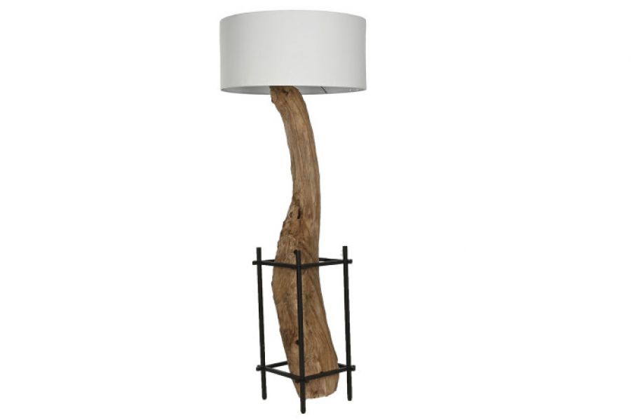 Lampa podłogowa Tree z drewna tekowego - Item International