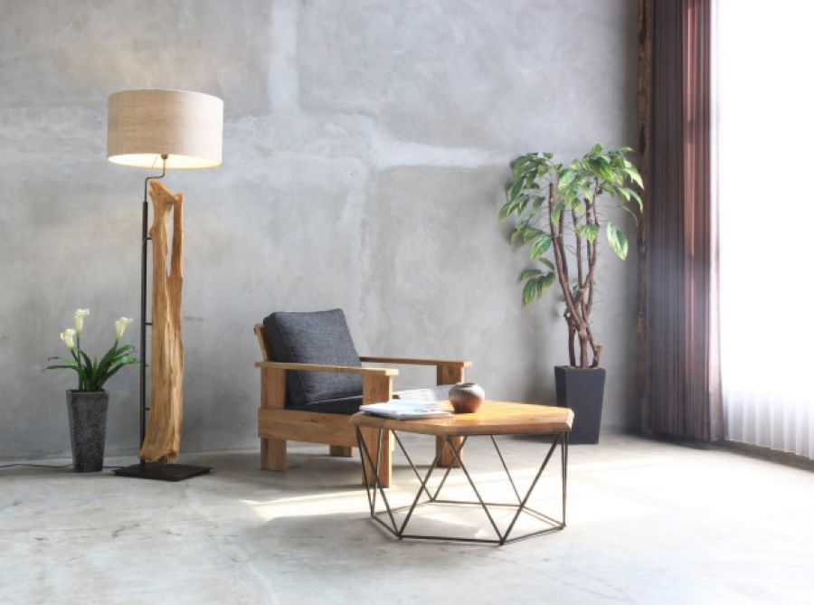 Lampa podłogowa Woodland drewniana 180 cm - Item International