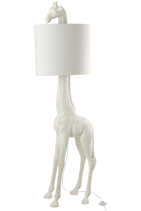 Lampa podłogowa Żyrafa biała 180 cm  - J-Line
