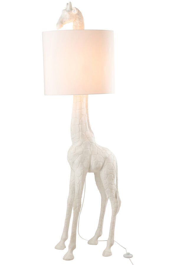 Lampa podłogowa Żyrafa biała 180 cm  - J-Line