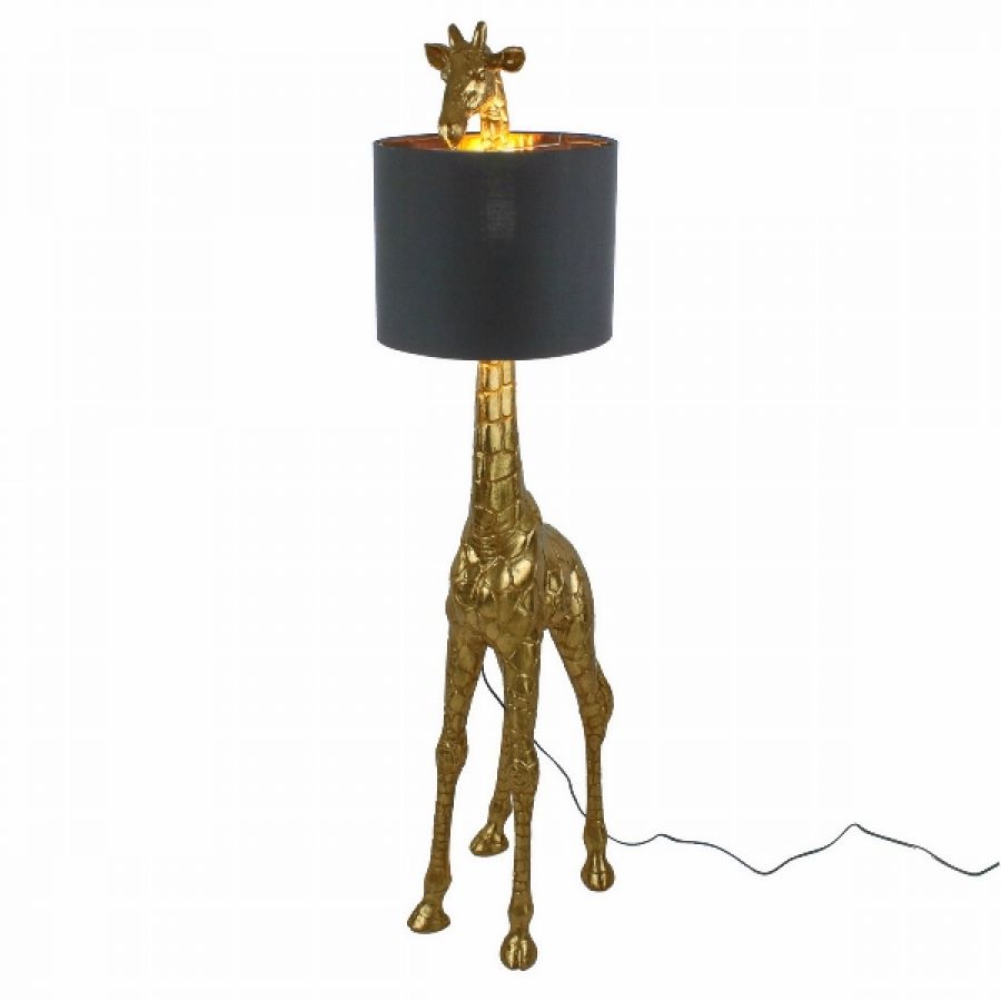 Lampa podłogowa Żyrafa złota