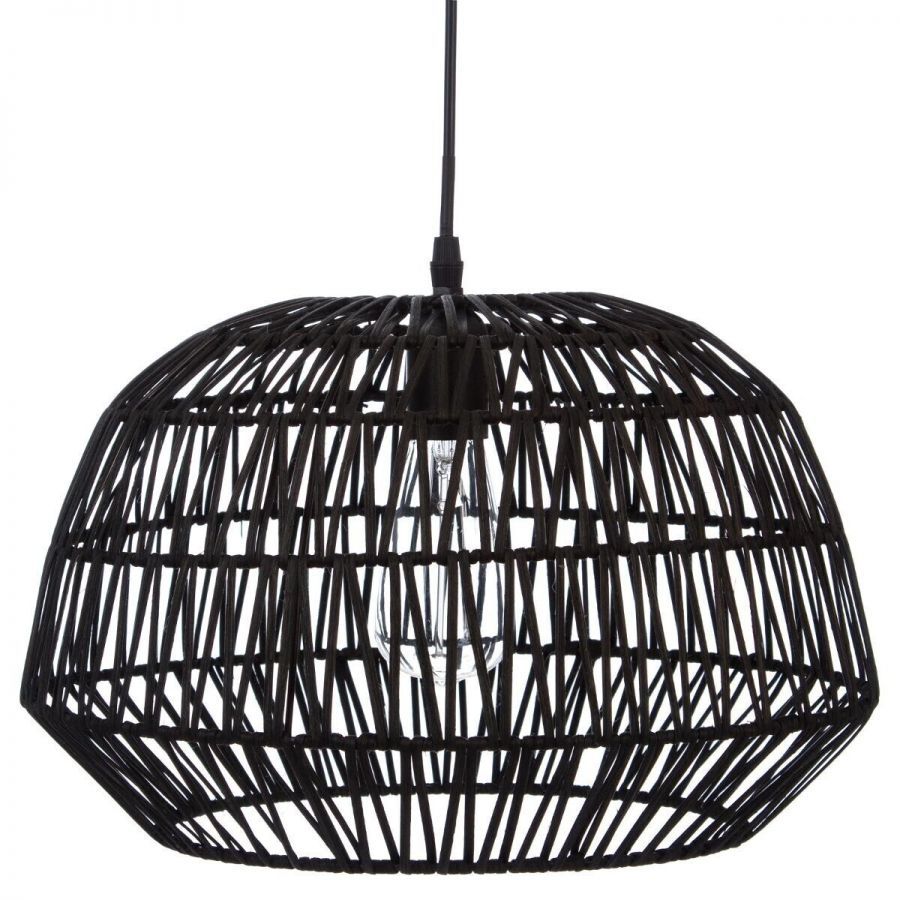 Lampa rattanowa Boho czarna - Atmosphera