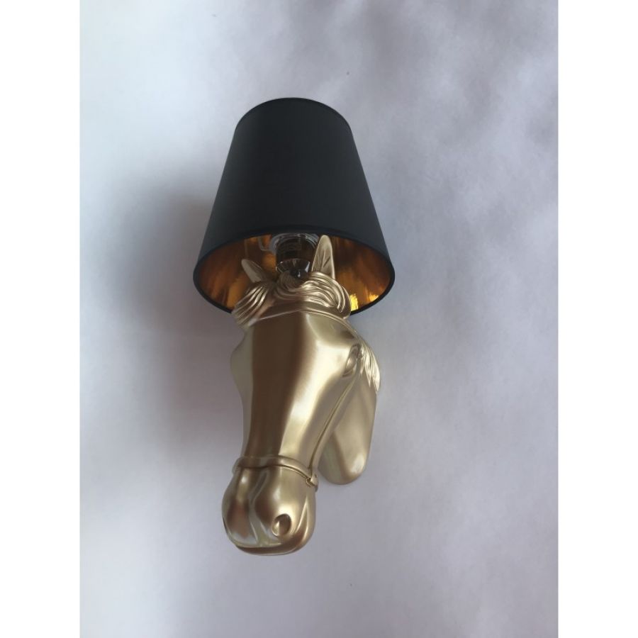 Lampa ścienna Kinkiet Horse złota