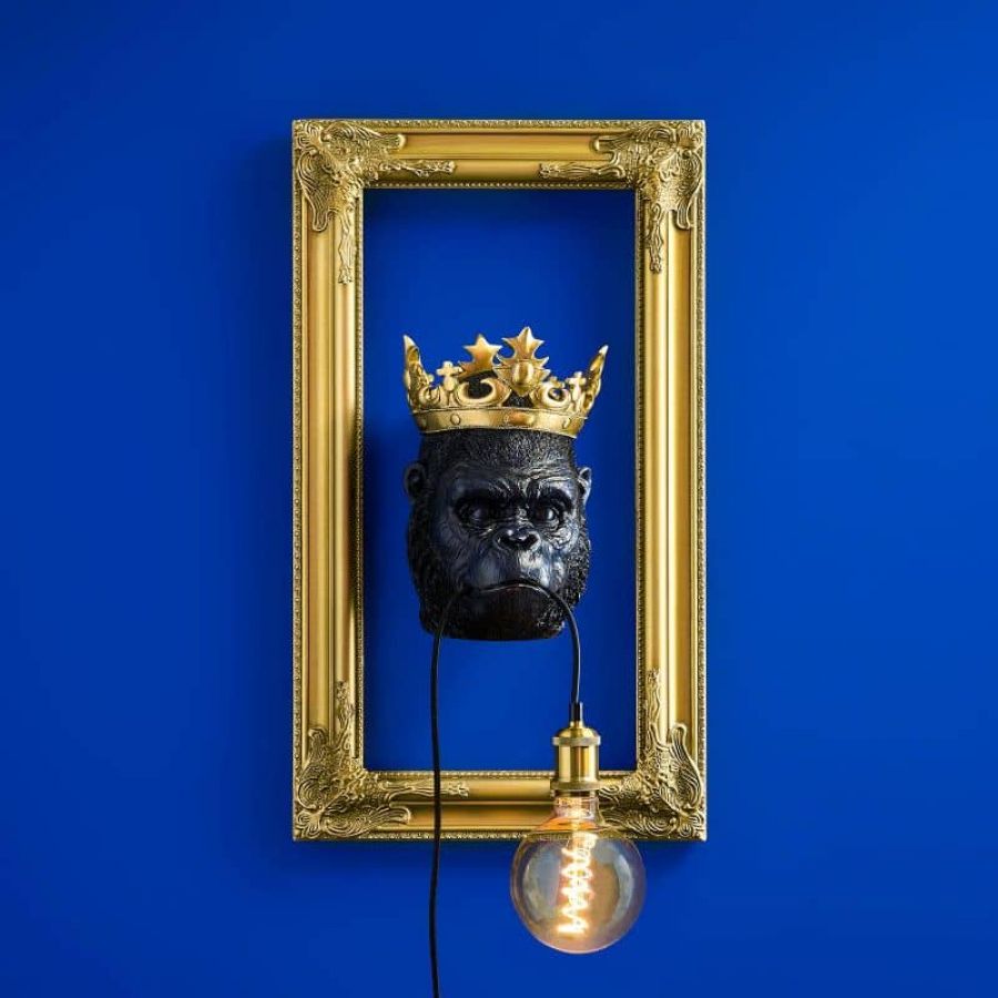 Lampa ścienna kinkiet King Kong czarna