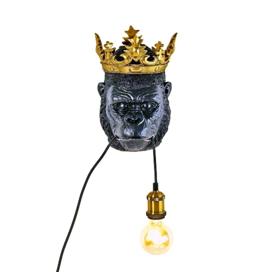 Lampa ścienna kinkiet King Kong czarna