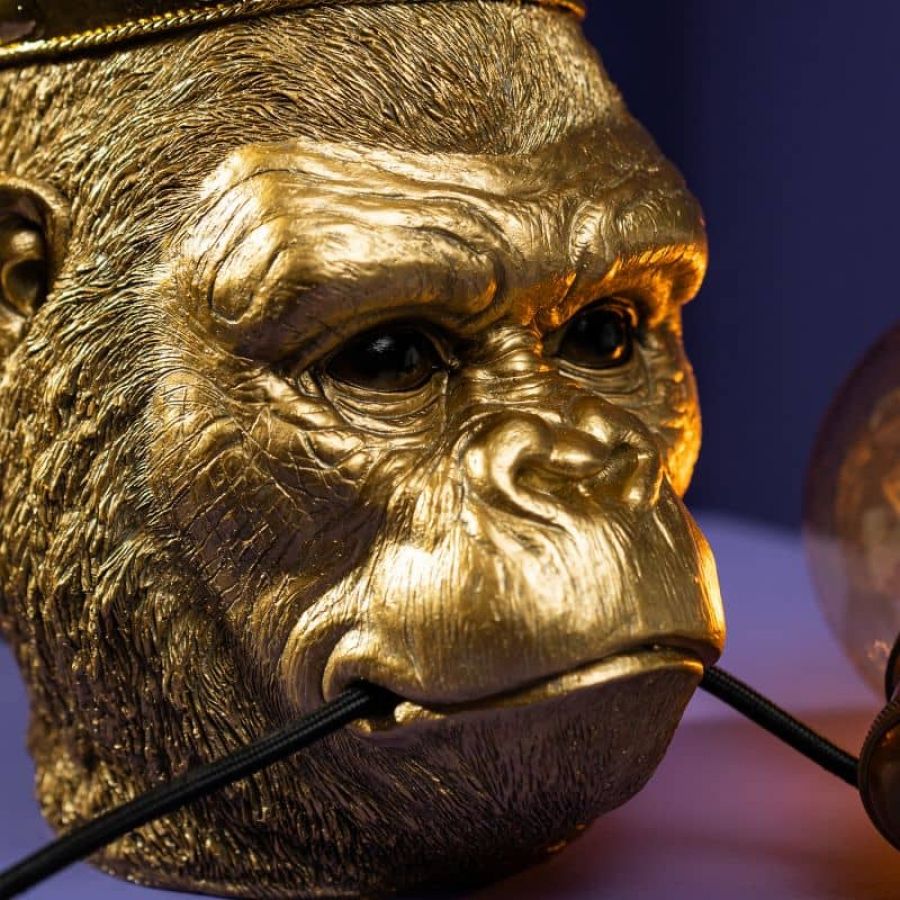 Lampa ścienna kinkiet King Kong złota
