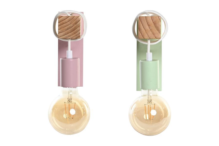 Lampa ścienna kinkiet pastelowy różowy zielony - Item International