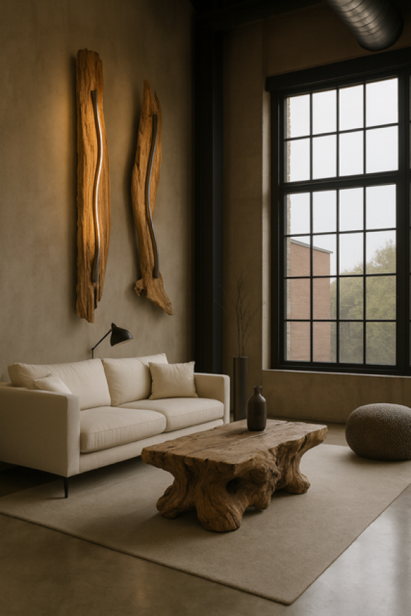 Lampa ścienna Kinkiet Woodland drewniany 150 cm - Item International