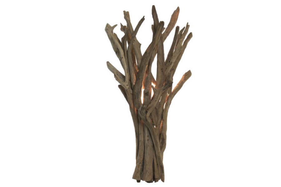 Lampa ścienna Kinkiet Woodland drewniany - Item International