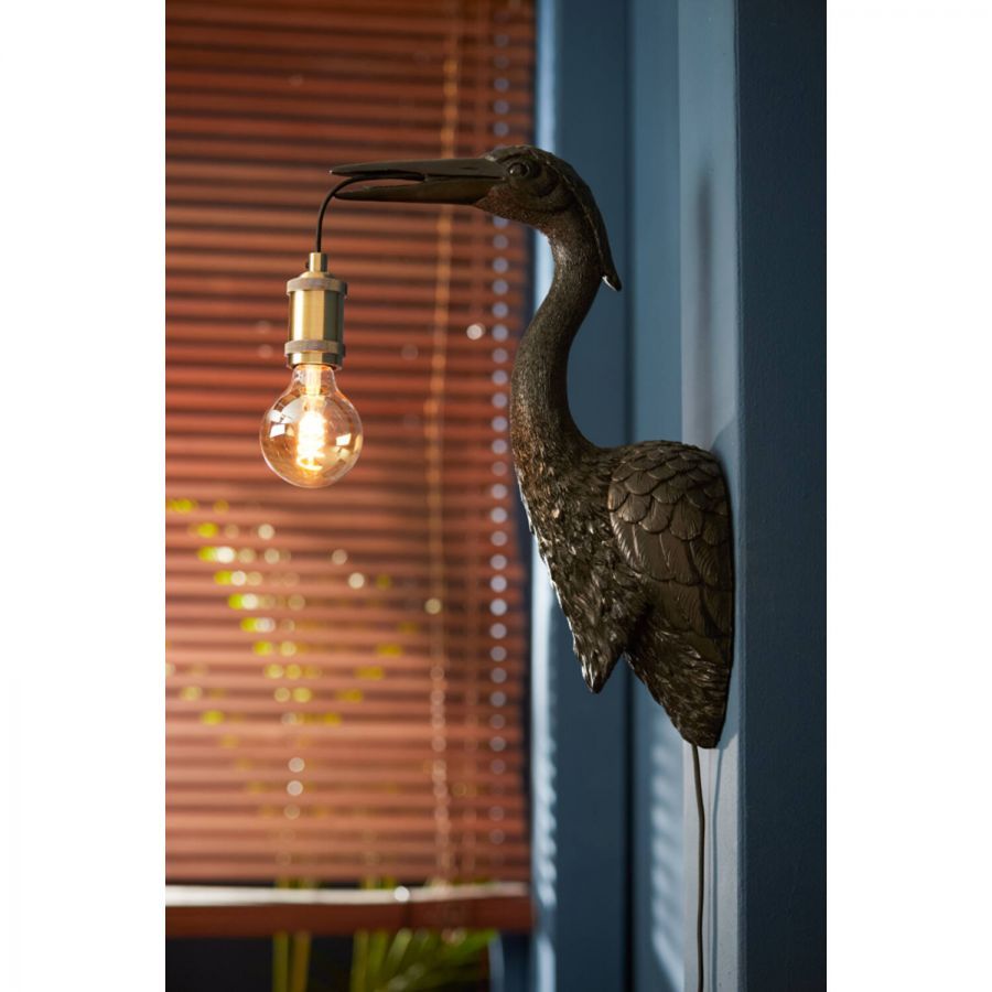 Lampa ścienna kinkiet Żuraw czarny - Light & Living