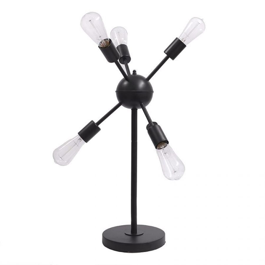 Lampa Sputnik industrialna 6 bulbs czarna  - Inart