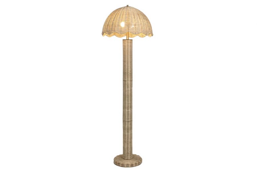 Lampa stojąca z rattanu – naturalny design 149 cm - Item International